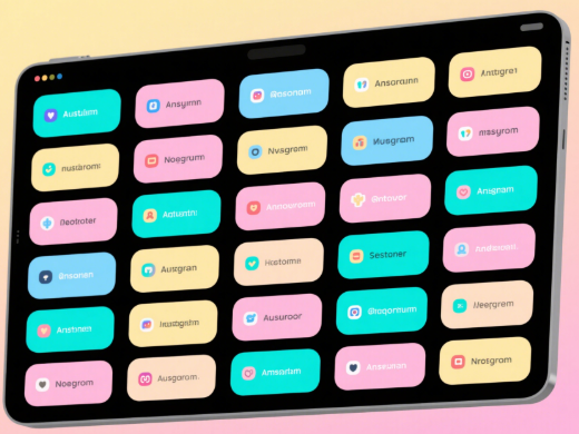 A playful grid of cool anonymous usernames on a digital screen