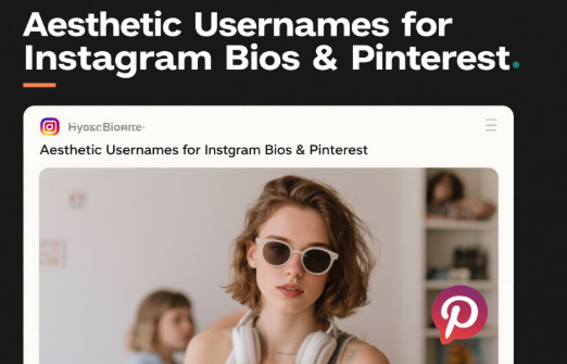 Aesthetic Usernames for Instagram Bios & Pinterest