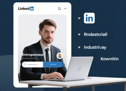 Modern entrepreneur LinkedIn profile showcasing business growth