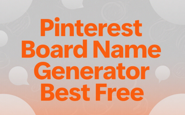 Pinterest Board Name Generator Best Free