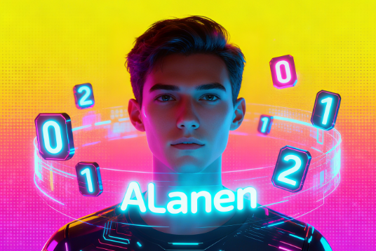 futuristic profile avatars surrounded by floating digital symbols and glowing usernames, vibrant gradient background