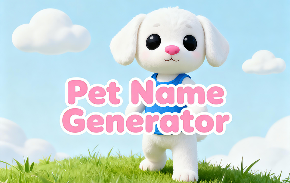 Pet Name Generator for Cute Stylish Names